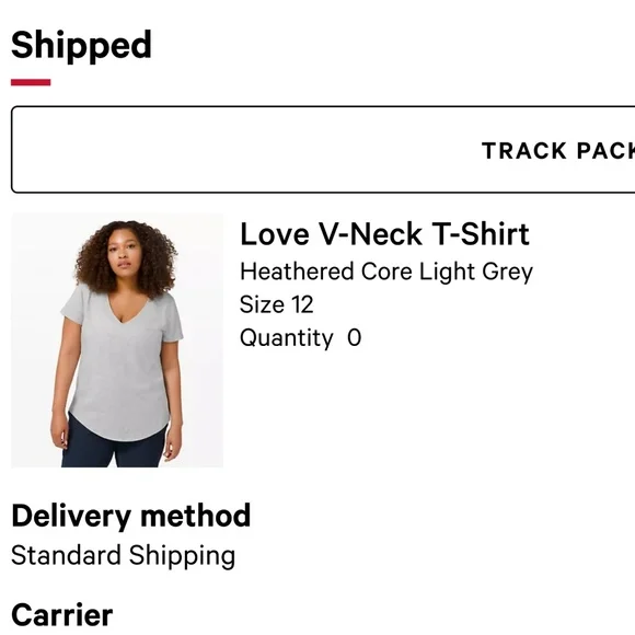 Lululemon Love Tee V-Neck size 12 Heathered Core Light Gray - Picture 2 of 5